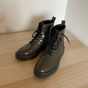 Zara Khaki Combat Boots